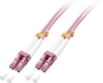 LINDY 46343 optické vlákno LWL prepojovací kábel [1x zástrčka LC - 1x zástrčka LC] 50/125 µ Multimode OM4 5.00 m