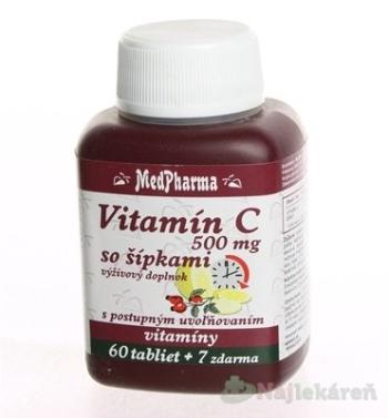 MedPharma Vitamín C 500 mg so šípkami 67 tablet
