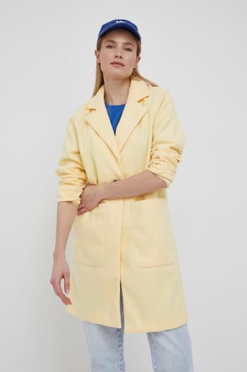Kabát Only dámsky, žltá farba, prechodný,