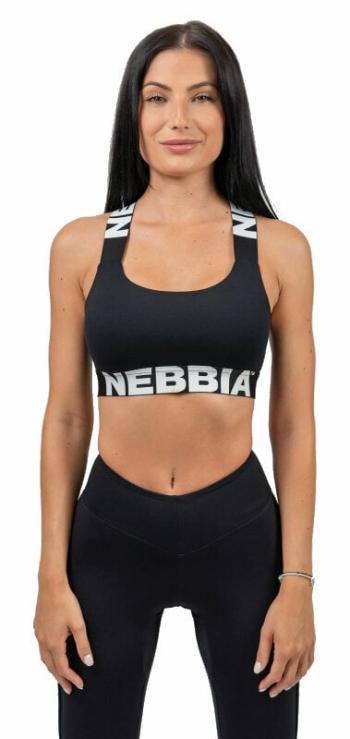 Nebbia Medium-Support Criss Cross Sports Bra Iconic Black L Fitness bielizeň