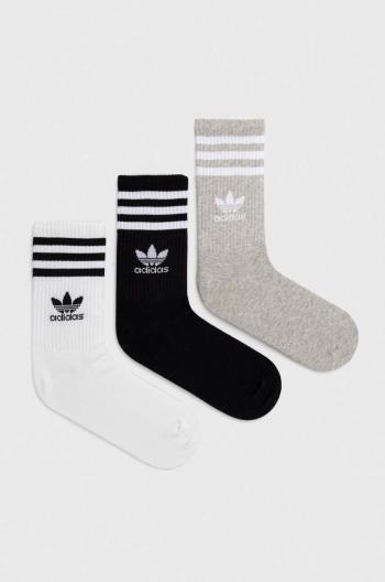 Ponožky adidas Originals 3-pak biela farba