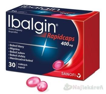 Ibalgin Rapidcaps 400 mg na bolesť 30 kapsúl