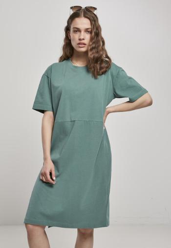 Urban Classics Ladies Organic Oversized Slit Tee Dress paleleaf - 4XL