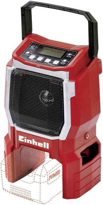 Einhell Power X-Change TE-CR 18 Li - Solo odolné rádio FM AUX   červená