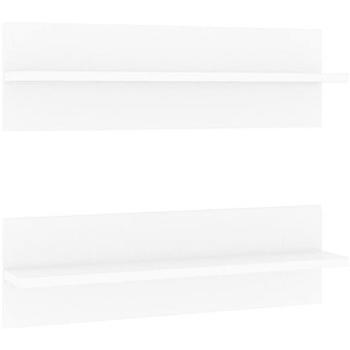 Shumee - Nástenné 2 ks biele 60×11,5×18 cm drevotrieska, 807315