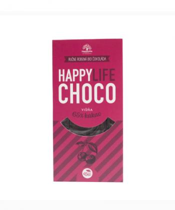 HappyLife Čokoláda 65% s višňami BIO 70g