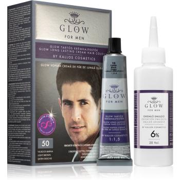 Kallos Glow For Men permanentná farba na vlasy pre mužov odtieň Light Brown