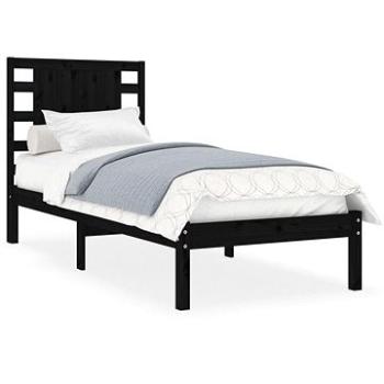 Rám postele čierny masívne drevo 90 × 190 cm Single, 3104187