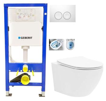 GEBERIT DuofixBasic s bielym tlačidlom DELTA21 + WC CALANI Loyd + SEDADLO 458.103.00.1 21BI LO1