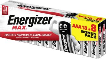 Energizer Max 18+8 gratis mikrotužková batérie typu AAA  alkalicko-mangánová  1.5 V 26 ks