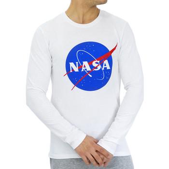 Nasa  Tričká s dlhým rukávom NASA10T-WHITE  Biela
