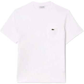 Lacoste  Chest Pocket Cotton T-Shirt White  Tričká a polokošele Biela