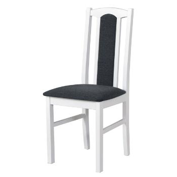 Sconto Jedálenská stolička BOLS 7 biela/tmavosivá