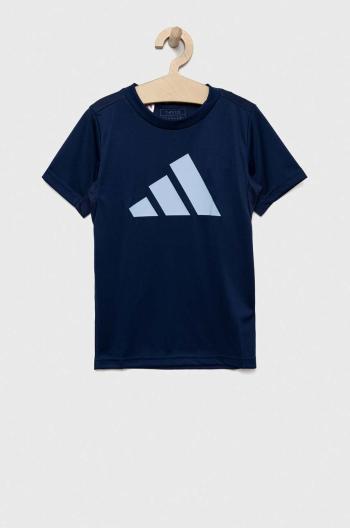 Detské tričko adidas U TR-ES LOGO tmavomodrá farba, s potlačou