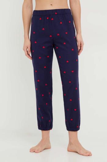 Pyžamové nohavice GAP Mickey Mouse dámske, tmavomodrá farba,
