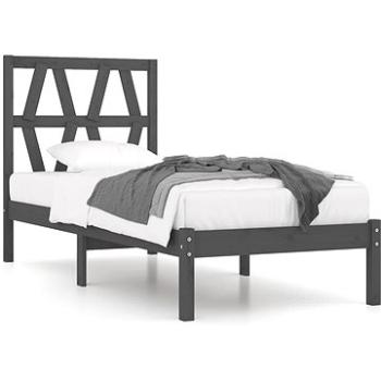 Rám postele sivý masívna borovica 75 × 190 cm Small Single, 3103960