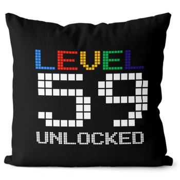 Vankúš Level unlocked (vek: 59, Velikost: 40 x 40 cm)