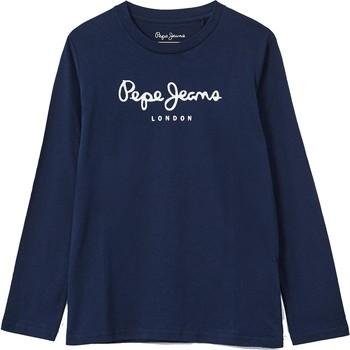 Pepe jeans  Tričká s dlhým rukávom NEW HERMAN  Námornícka modrá