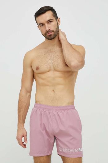 Plavkové šortky BOSS ružová farba