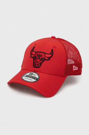 Šiltovka New Era červená farba, s nášivkou, CHICAGO BULLS