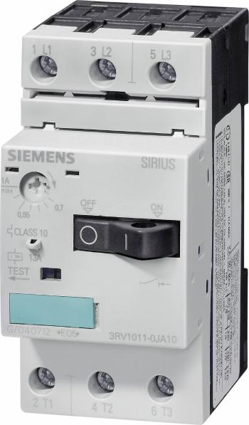 Siemens 3RV1011-0GA10 výkonový vypínač 1 ks 3 spínacie Rozsah nastavenia (prúd): 0.45 - 0.63 A Spínacie napätie (max.):