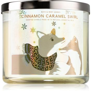 Bath & Body Works Cinnamon Caramel Swirl vonná sviečka I. 411 g