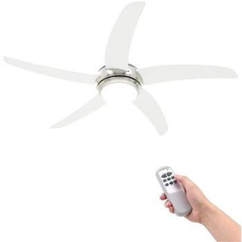 SHUMEE Ozdobný stropný ventilátor so svetlom 128 cm biely (8718475508854)