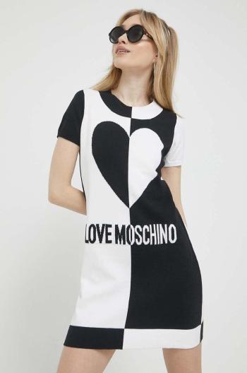 Bavlnené šaty Love Moschino mini, priliehavá