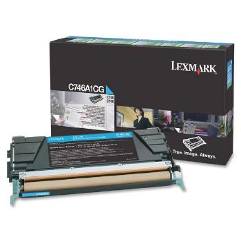 LEXMARK C746 (C746A1CG) - originálny toner, azúrový, 7000 strán