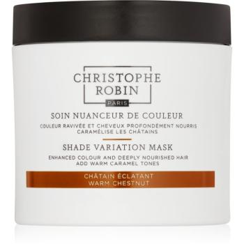 Christophe Robin Shade Variation Mask výživná krémová maska na vlasy odtieň Warm Chesnut 250 ml