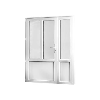SKLADOVE-OKNA.sk - Vedľajšie vchodové dvere dvojkrídlové, ľavé, PREMIUM - 1380 x 2080 mm, barva biela/zlatý dub