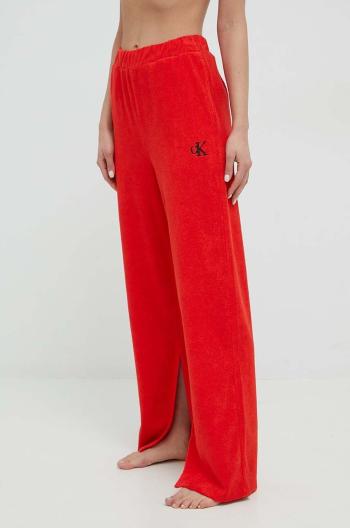 Plážové nohavice Calvin Klein červená farba