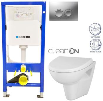 GEBERIT DuofixBasic s matným tlačidlom DELTA21 + WC CERSANIT CLEANON PARVA + SEDADLO 458.103.00.1 21MA PA1