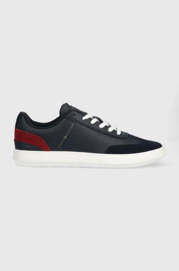 Kožené tenisky Tommy Hilfiger CORPORATE SEASONAL CUP LEATHER tmavomodrá farba, FM0FM04491