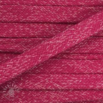 Bavlnená šnúra plochá 15 mm melange fuchsia