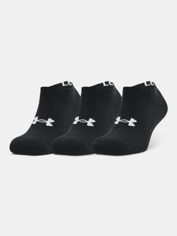 Under Armour Core No Show Ponožky 3 páry Čierna