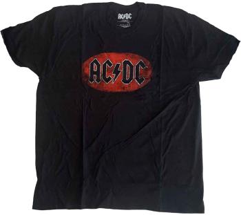 AC/DC Tričko Oval Logo Vintage Black XL