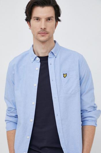 Bavlnená košeľa Lyle & Scott pánska, regular, s golierom button-down