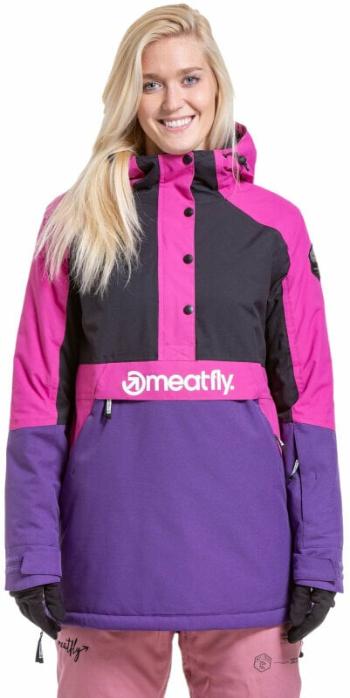 Meatfly Aiko Womens SNB and Ski Jacket Petunia/Black M Lyžiarska bunda