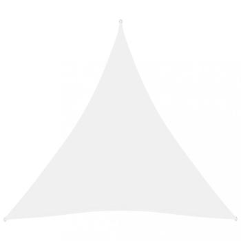 Plachta proti slnku oxfordská látka trojuholník 3,6 x 3,6 x 3,6 m Dekorhome Bílá