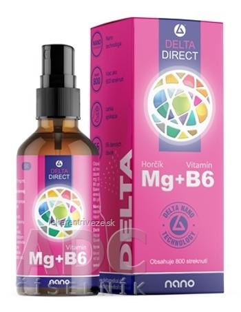 DELTA DIRECT Mg + B6 sprej, nano (66 denných dávok) 1x100 ml