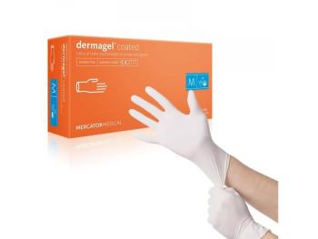 DERMAGEL COATED - Latexové nepudrované rukavice telové, vnútorná vrstva polymér, 100 ks, XL