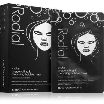 Rodial Snake Oxygenating & Cleansing Bubble Sheet Masks antioxidačná plátienková maska 4 ks