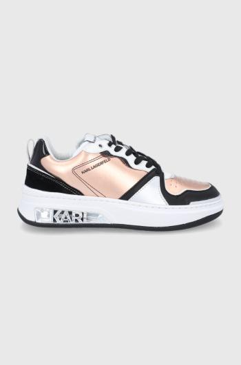 Topánky Karl Lagerfeld zlatá farba, na platforme