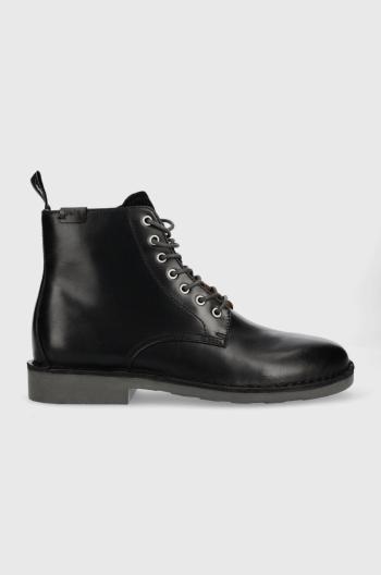 Kožená obuv Polo Ralph Lauren Talan Lace pánske, čierna farba, 803845232001
