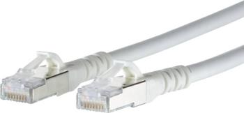 Metz Connect 1308450588-E RJ45 sieťové káble, prepojovacie káble CAT 6A S/FTP 0.50 m biela s ochranou 1 ks