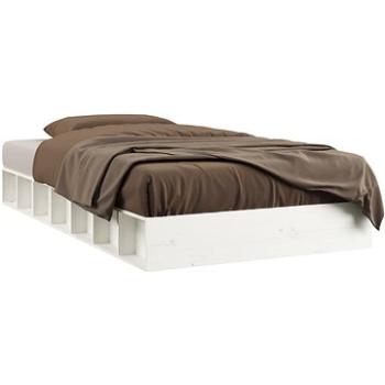 Rám postele biely 135 × 190 cm Double masívne drevo, 820712