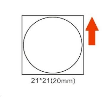 Niimbot štítky R A2A18348301, 21x21mm 300ks RoundB pre B21