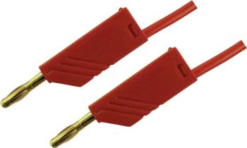 4mm PVC-test lead, on both sides stackable plugs - Au, 2,5mm², 150 cm