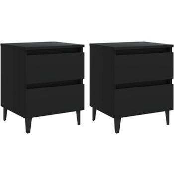 SHUMEE Nočné stolíky 2 ks čierne 40 × 35 × 50 cm drevotrieska, 805872